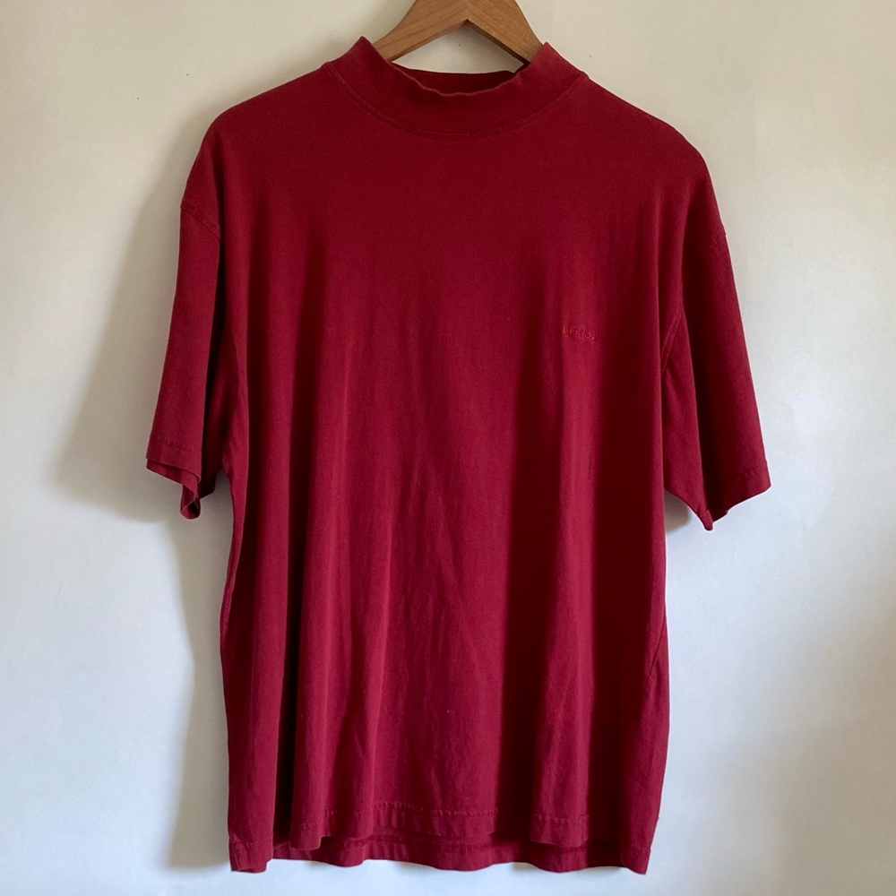 LERROS MOCK NECK SHORT SLEEVE SHIRT TSHIRT